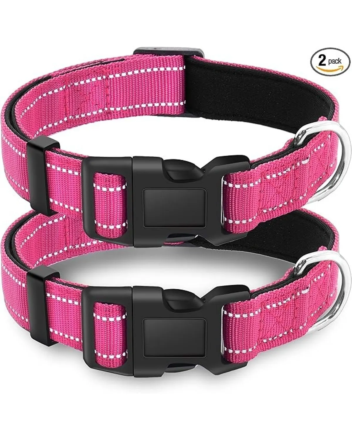Reflective Dog Collars with Safety Buckle (2-Pack) — view 1