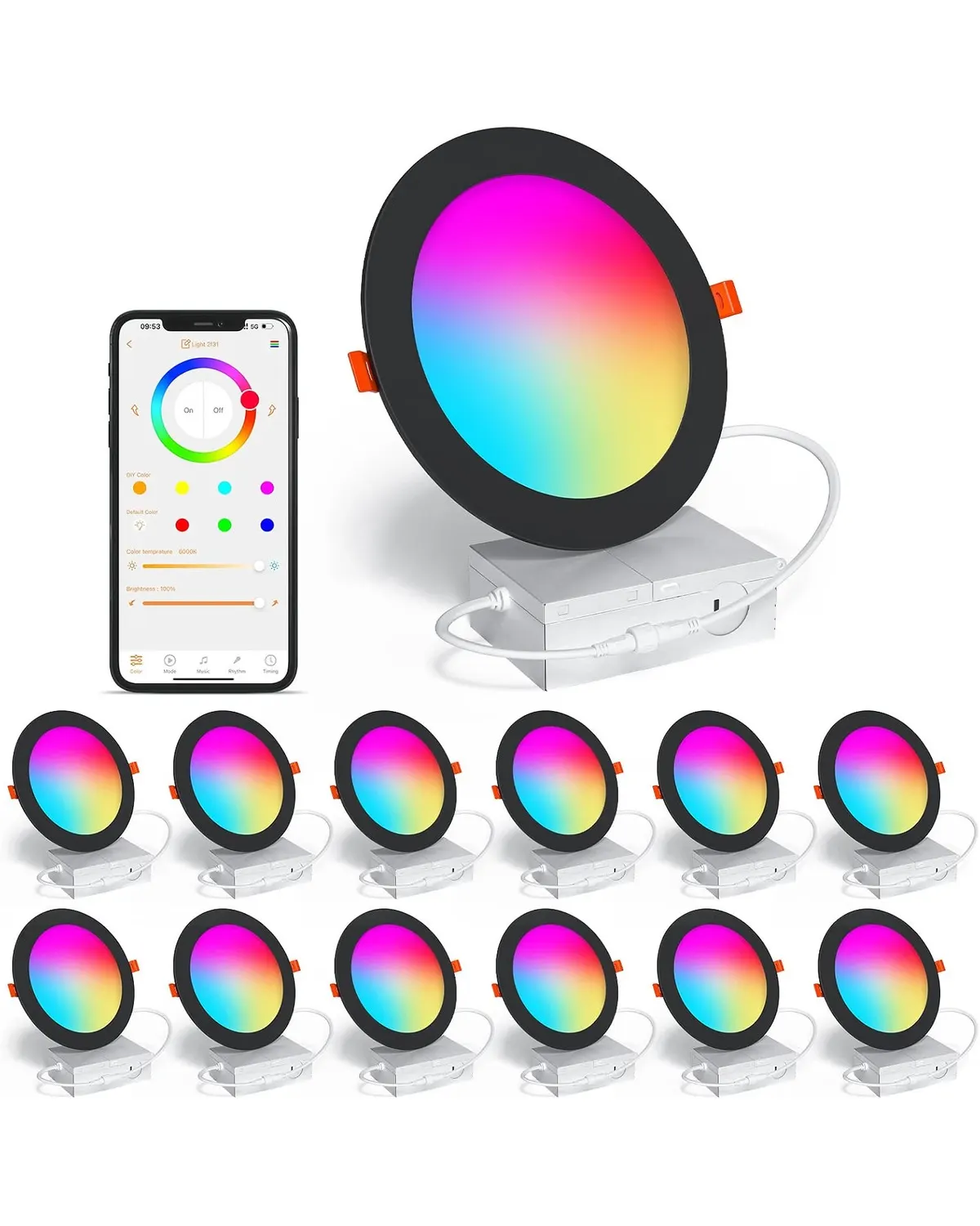 Smart RGBCW 6" Recessed Lighting (12-Pack) — view 1