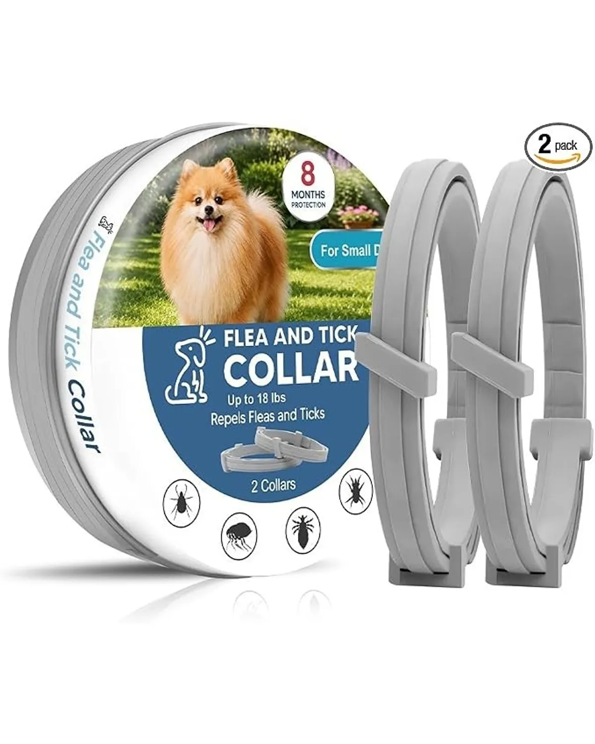Plant-Based Flea & Tick Collars for Small Dogs (2-Pack) — view 1