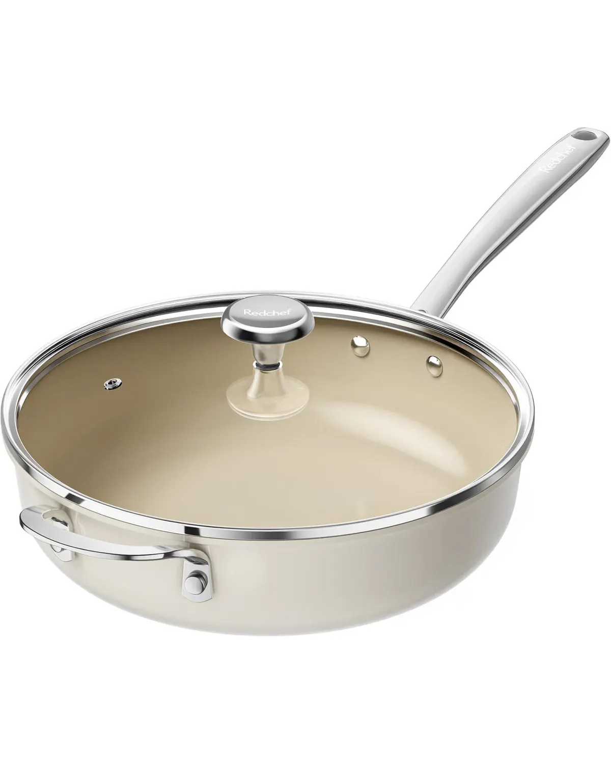 Redchef Ceramic Nonstick Sauté Pan with Lid, 5 Qt — view 1