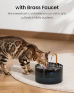 Cat Water Fountain, 71Oz2.1L Cat Fountain for Drinking with Copper Faucet, Misf - Image 2