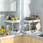 DEKAVA Cabinet, 2 Pack Under Sink Organizer, 2 Tier Sliding Bathroom Kitchen Org - Image 6