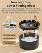 Cat Water Fountain, 71Oz2.1L Cat Fountain for Drinking with Copper Faucet, Misf - Image 3