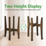 Adjustable Bamboo Plant Stand Indoor - Modern Flower Pot Holder Fits 8-12 - Image 2