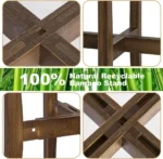 Adjustable Bamboo Plant Stand Indoor - Modern Flower Pot Holder Fits 8-12 - Image 6