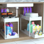 DEKAVA Cabinet, 2 Pack Under Sink Organizer, 2 Tier Sliding Bathroom Kitchen Org - Image 5