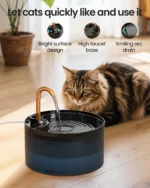 Cat Water Fountain, 71Oz2.1L Cat Fountain for Drinking with Copper Faucet, Misf - Image 4