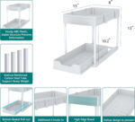DEKAVA Cabinet, 2 Pack Under Sink Organizer, 2 Tier Sliding Bathroom Kitchen Org - Image 3