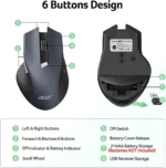 Acer Wireless Mouse for Laptop 2.4GHz Computer Mouse 3 Adjustable DPI Office - Image 3